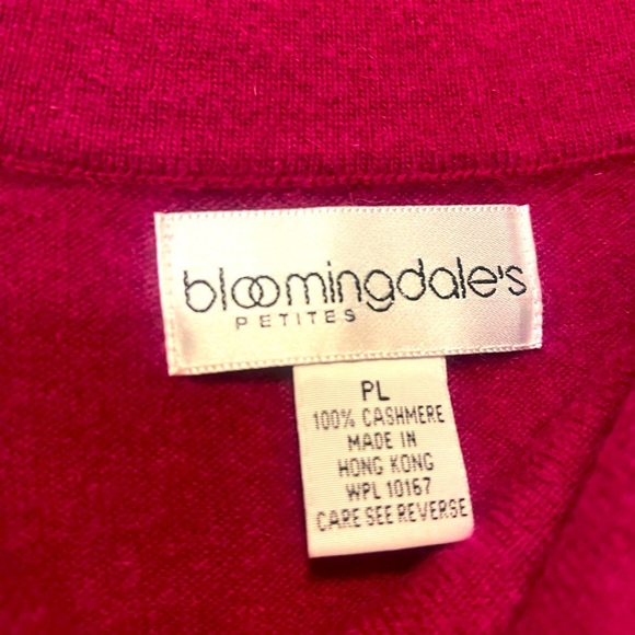 NWT Bloomingdale Cashmere Cowlneck turtleneck PL magenta - Picture 3 of 4